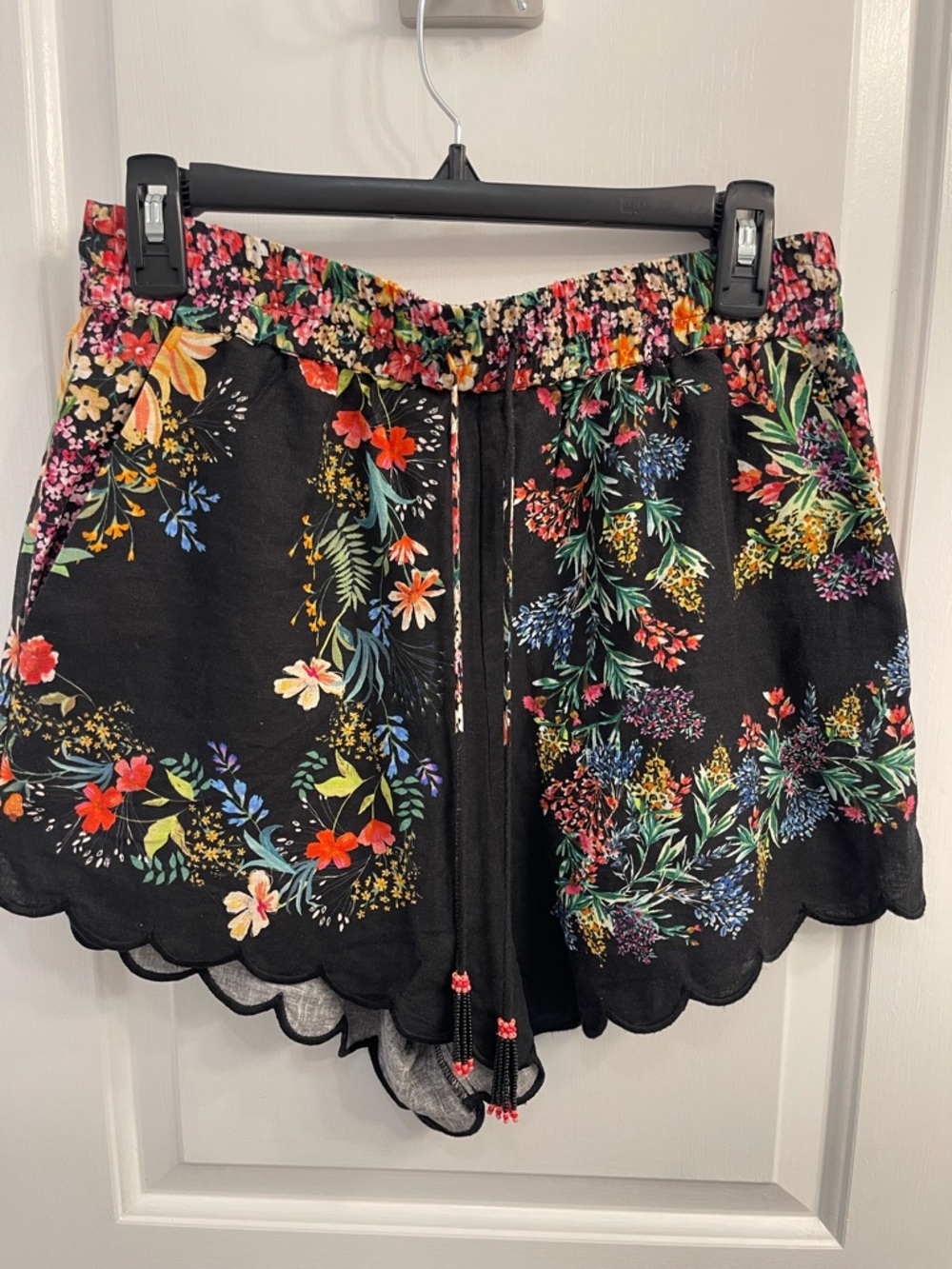 FARM Rio Black Delicate Forest Scarves Shorts